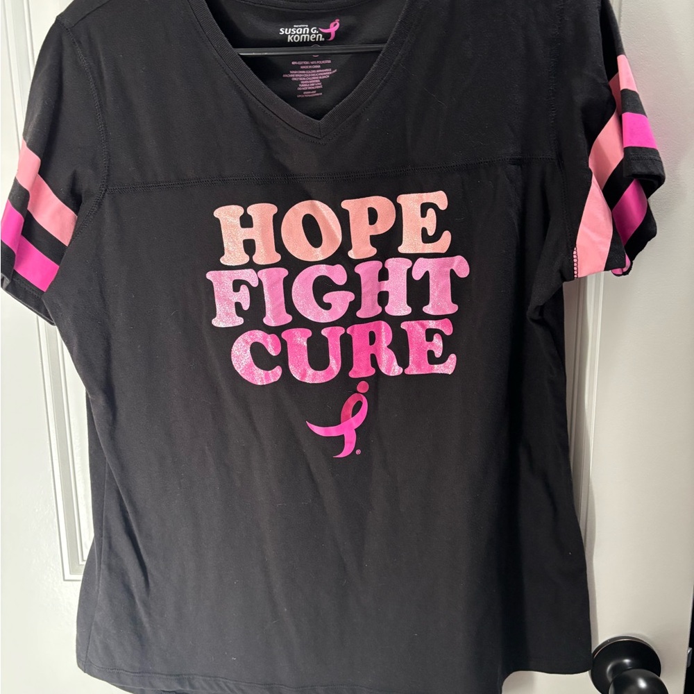 Susan G. Komen Black and Pink Women's Short Sleeve Tee